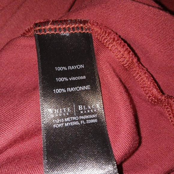 White House Black Market Rust Twisted Faux Wrap Tunic Large - Picture 4 of 8